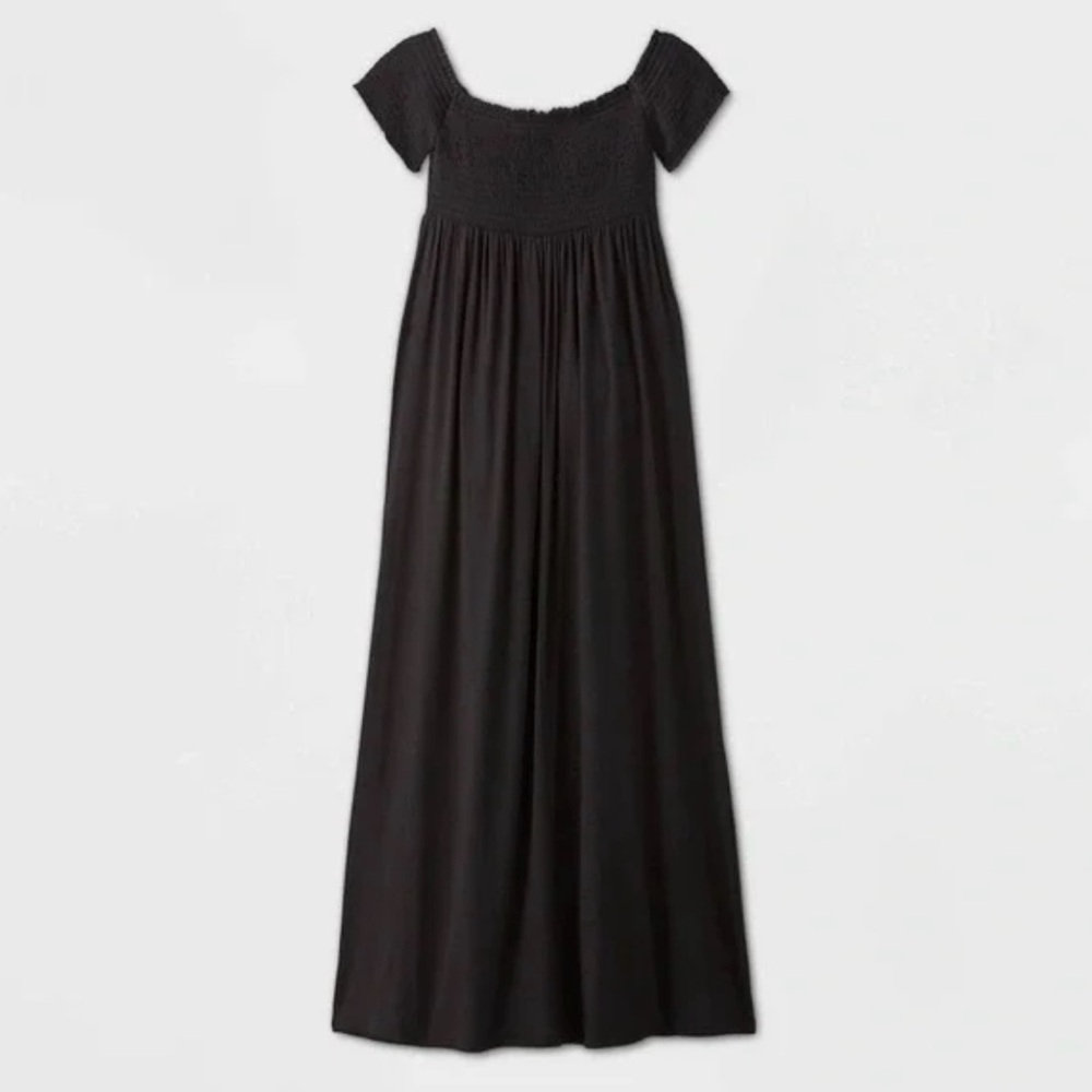 Ingrid & Isabel Black Off Shoulder Maternity Dress Size S